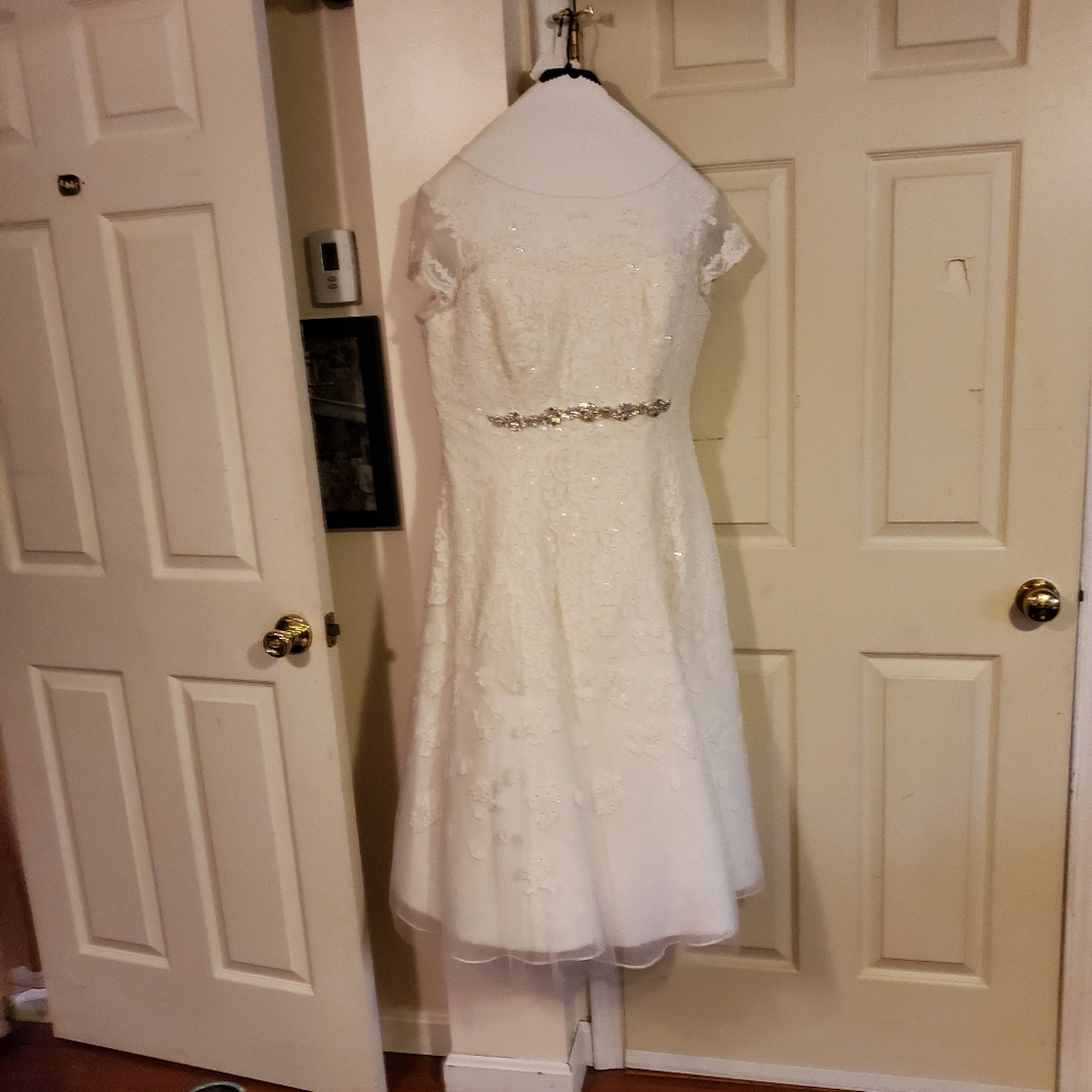 Coctail length Wedding Gown